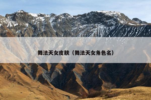 舞法天女皮肤（舞法天女角色名）