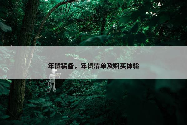 年货装备，年货清单及购买体验