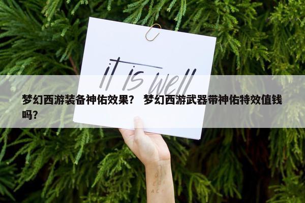 梦幻西游装备神佑效果？ 梦幻西游武器带神佑特效值钱吗？