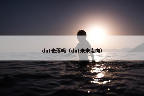 dnf衰落吗（dnf未来走向）