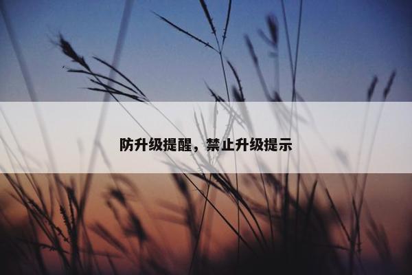 防升级提醒，禁止升级提示