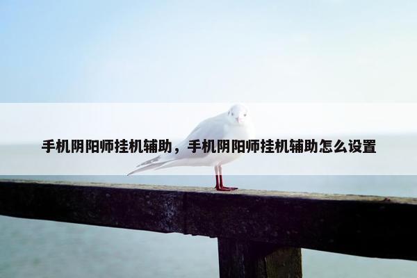 手机阴阳师挂机辅助，手机阴阳师挂机辅助怎么设置