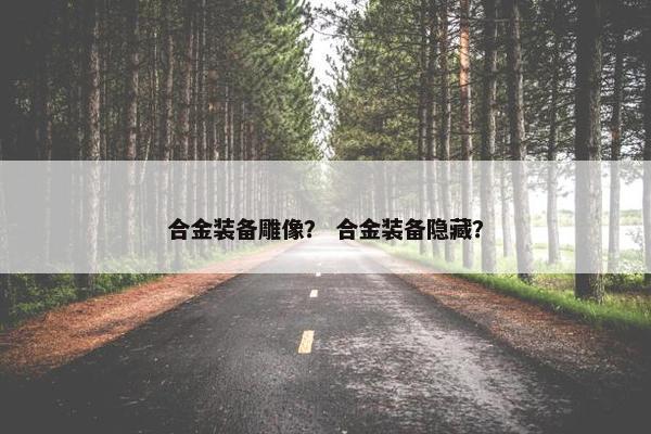 合金装备雕像？ 合金装备隐藏？