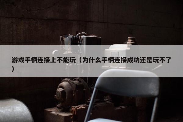 游戏手柄连接上不能玩（为什么手柄连接成功还是玩不了）