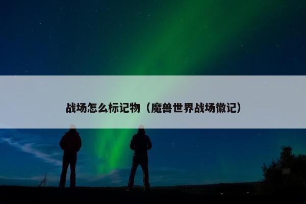 战场怎么标记物（魔兽世界战场徽记）