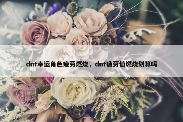 dnf幸运角色疲劳燃烧，dnf疲劳值燃烧划算吗