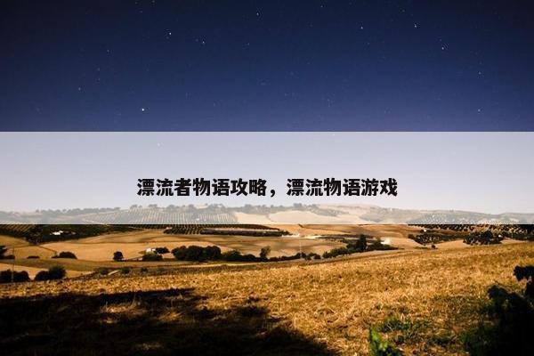 漂流者物语攻略，漂流物语游戏