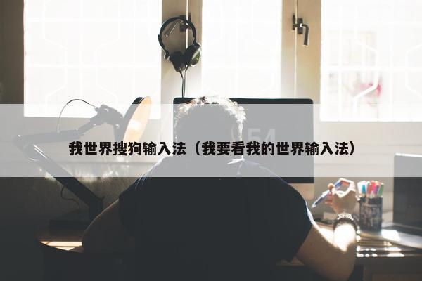 我世界搜狗输入法（我要看我的世界输入法）