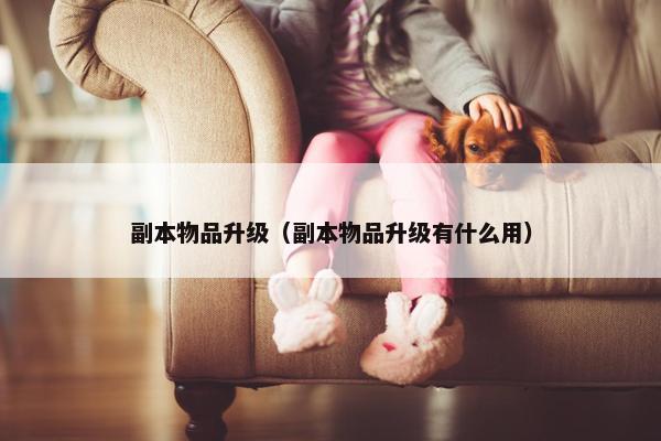 副本物品升级（副本物品升级有什么用）