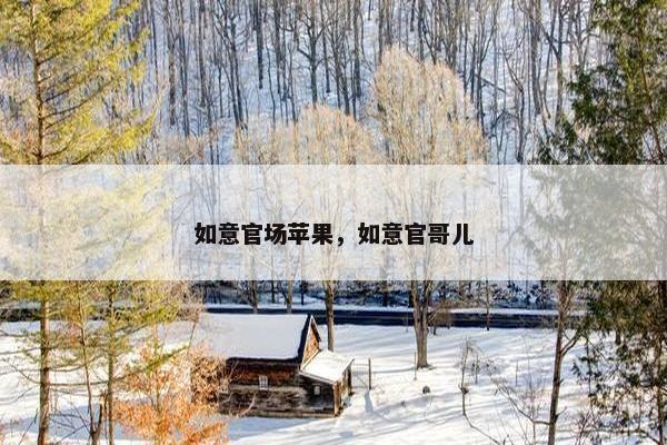 如意官场苹果，如意官哥儿