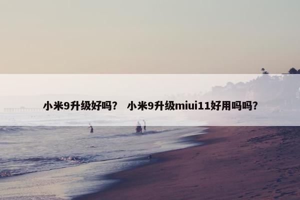 小米9升级好吗？ 小米9升级miui11好用吗吗？