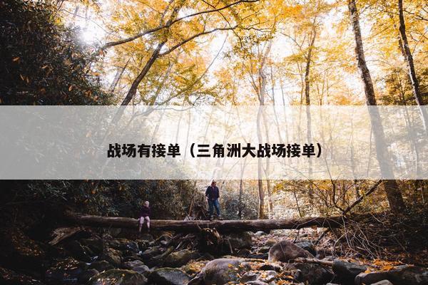 战场有接单（三角洲大战场接单）