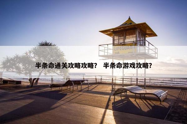 半条命通关攻略攻略？ 半条命游戏攻略？