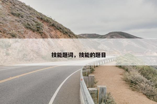 技能题词，技能的题目