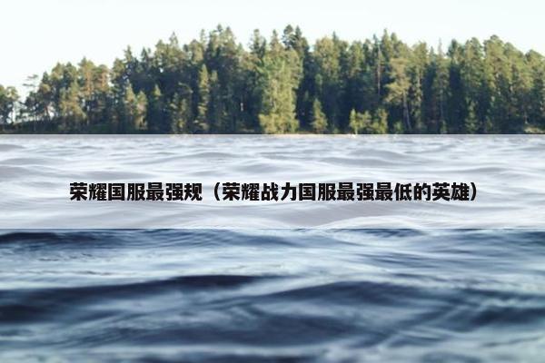 荣耀国服最强规（荣耀战力国服最强最低的英雄）