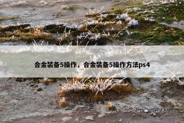 合金装备5操作，合金装备5操作方法ps4