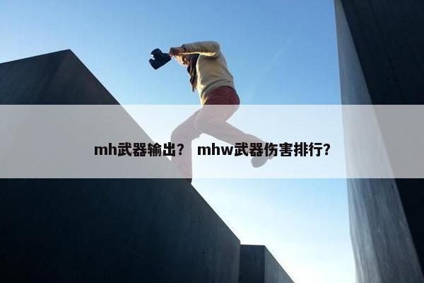 mh武器输出？ mhw武器伤害排行？