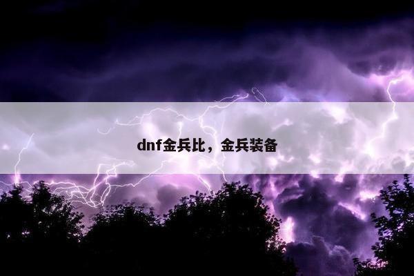 dnf金兵比，金兵装备