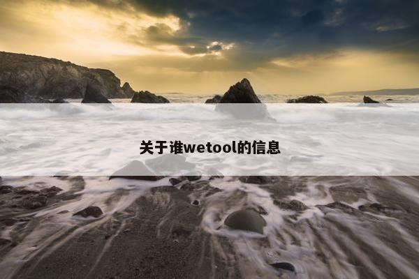 关于谁wetool的信息