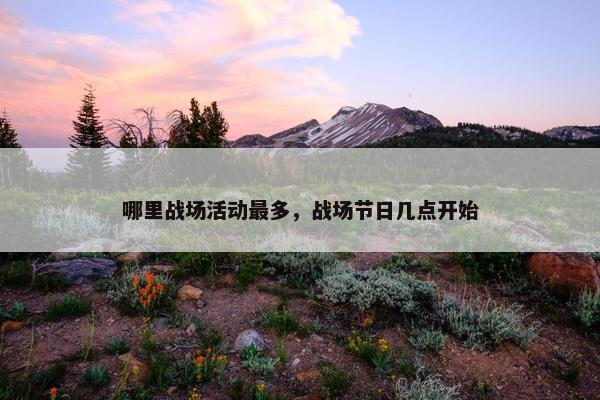 哪里战场活动最多，战场节日几点开始