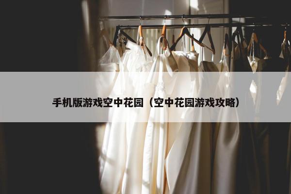 手机版游戏空中花园（空中花园游戏攻略）