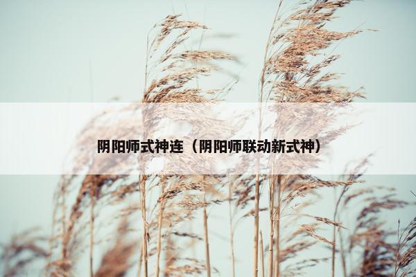 阴阳师式神连（阴阳师联动新式神）