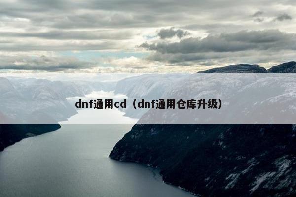 dnf通用cd（dnf通用仓库升级）