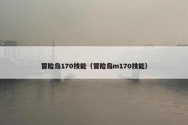 冒险岛170技能（冒险岛m170技能）