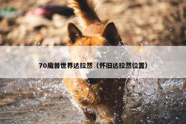 70魔兽世界达拉然（怀旧达拉然位置）