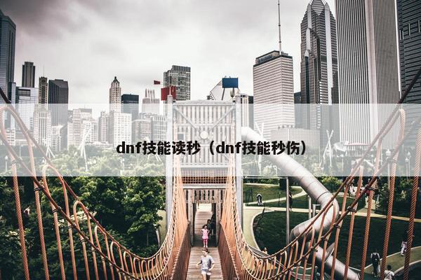 dnf技能读秒（dnf技能秒伤）