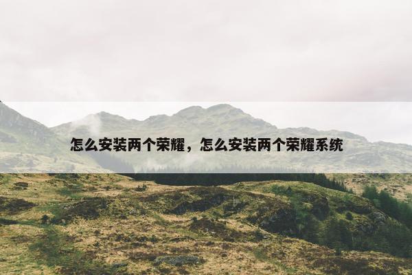 怎么安装两个荣耀，怎么安装两个荣耀系统