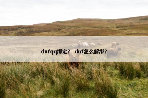 dnfqq绑定？ dnf怎么解绑？