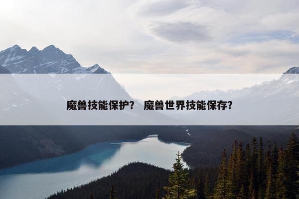 魔兽技能保护？ 魔兽世界技能保存？