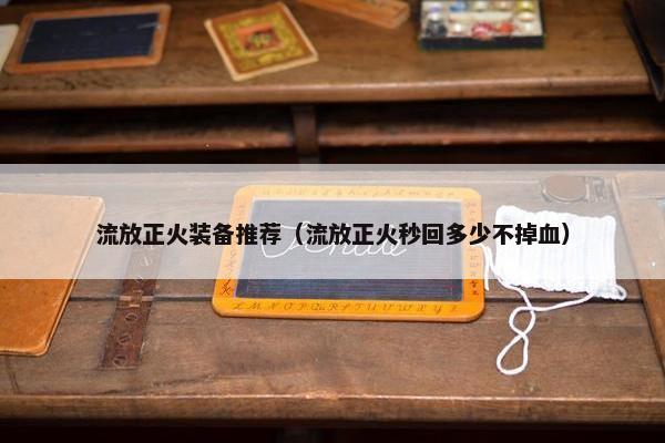 流放正火装备推荐（流放正火秒回多少不掉血）