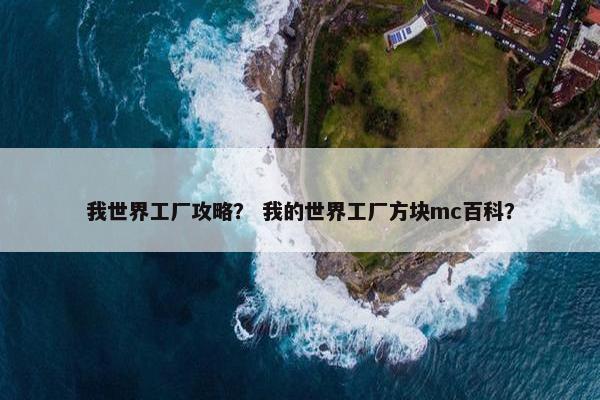 我世界工厂攻略？ 我的世界工厂方块mc百科？