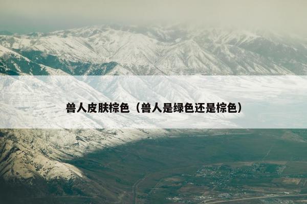 兽人皮肤棕色（兽人是绿色还是棕色）