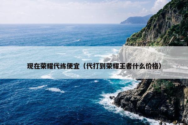 现在荣耀代练便宜（代打到荣耀王者什么价格）
