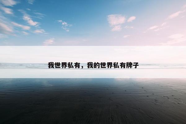 我世界私有，我的世界私有牌子