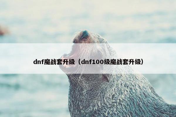 dnf魔战套升级（dnf100级魔战套升级）