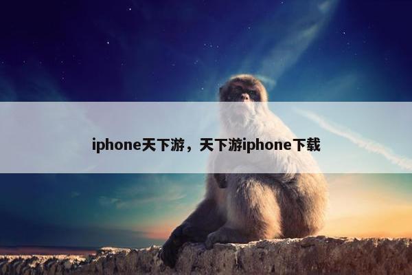 iphone天下游，天下游iphone下载