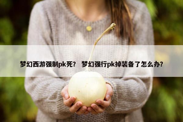 梦幻西游强制pk死？ 梦幻强行pk掉装备了怎么办？