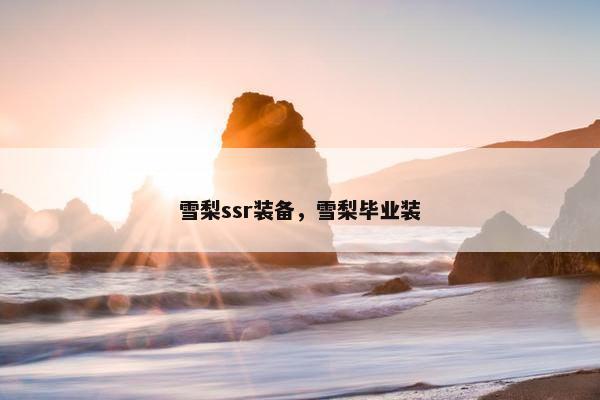 雪梨ssr装备，雪梨毕业装